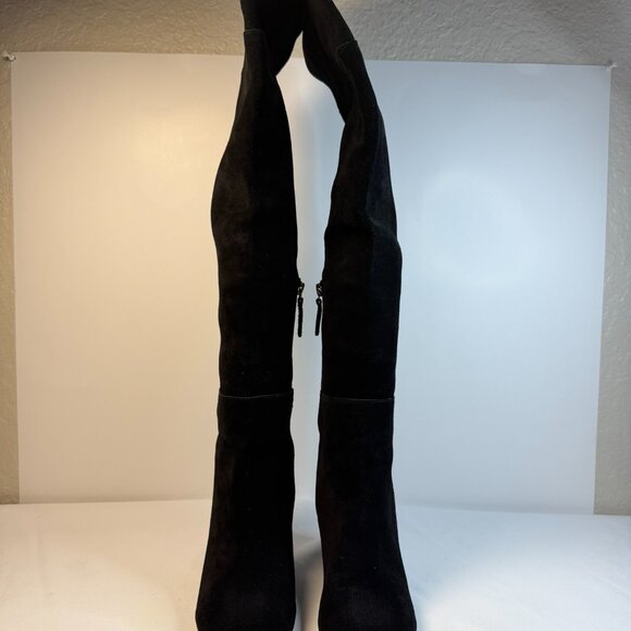 J.Crew Sadie Boots Womens Size 6.5M Black Suede Over-the-knee Heeled Western - Picture 2 of 15